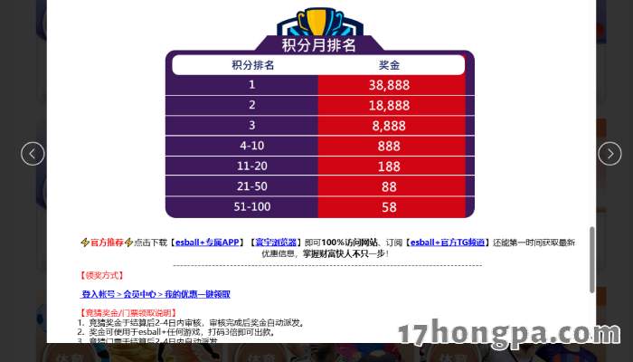 竞猜高手首选竞猜门票，榜一就有38888彩金入袋